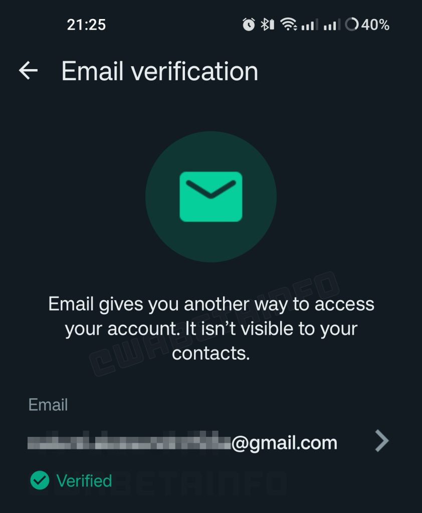 whatsapp e-posta doğrulama